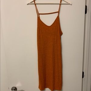 Orange top shop slip dress